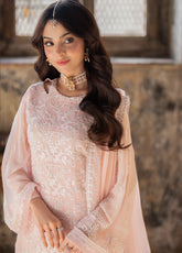Ensembles By Azure Embroidered Chiffon 3 Piece Unstitched Suit AZU24F3P D-PINK MIRAGE